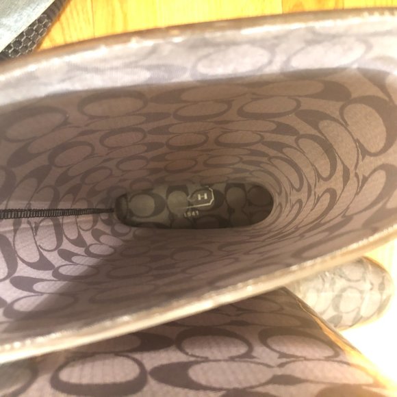 Coach Monogrammed Clear Grey Rainboots - Picture 9 of 14